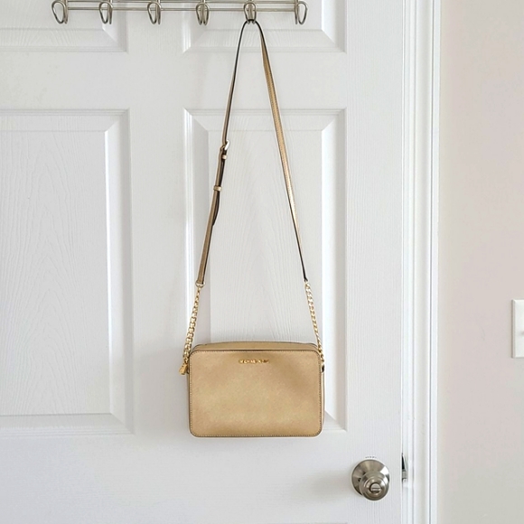 Gold leather Micheal Kors purse
